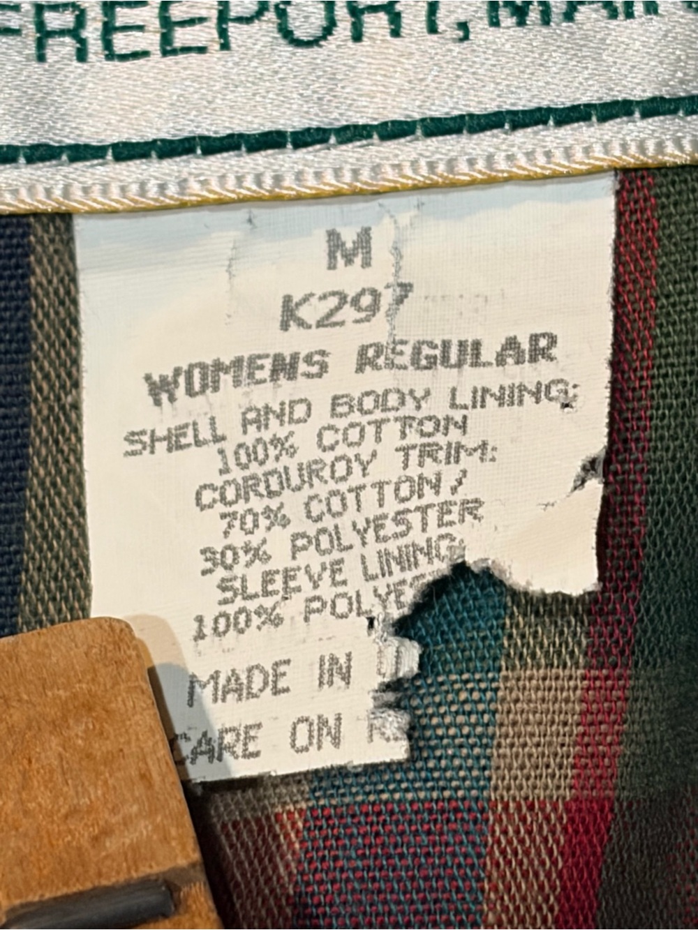 Vintage L.L. Bean Original Field Coat / Barn Jacket with Plaid Flannel Lining - Picture 13 of 14